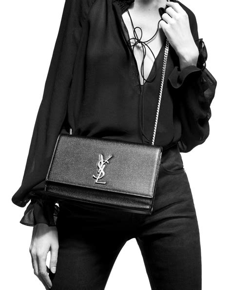 ysl grained leather bag|ysl over the shoulder bag.